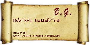 Bökfi Gothárd névjegykártya